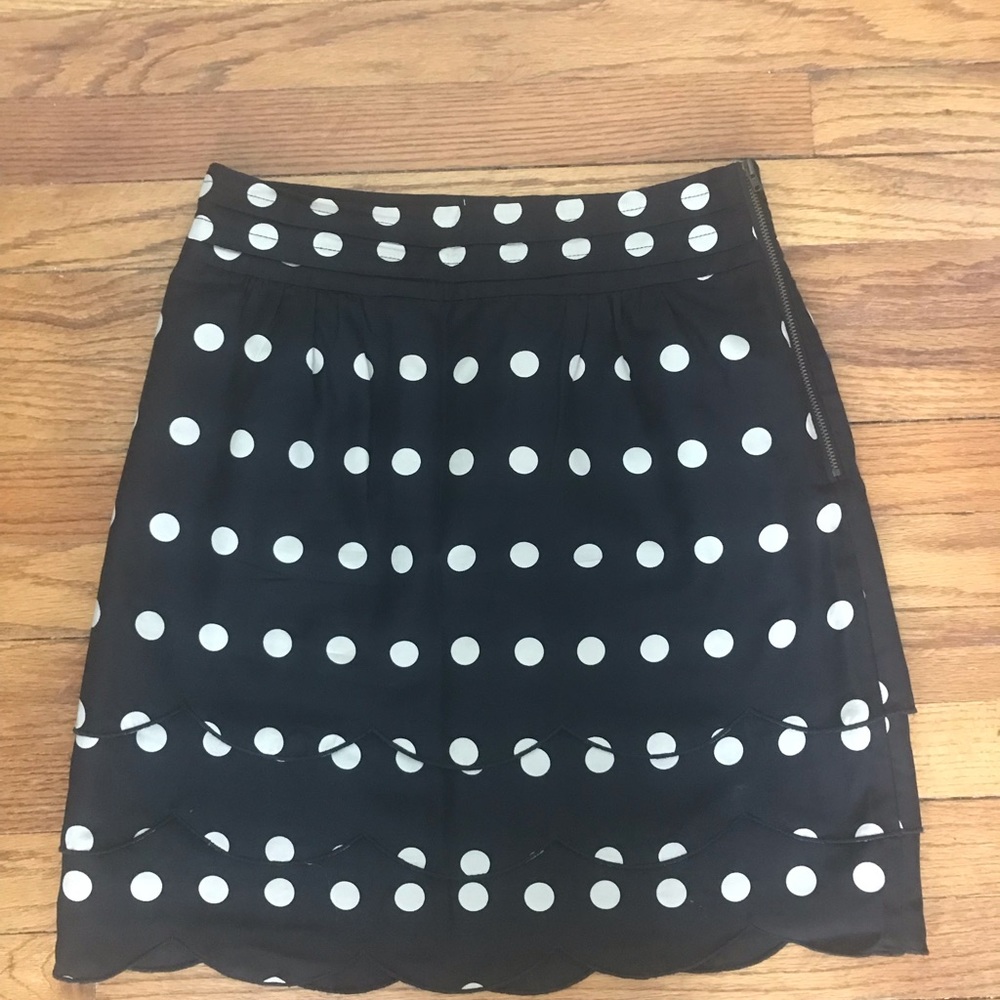 Anthropologie Floreat Scalloped Dots Skirt